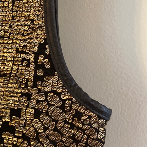 Vera Moda Gold Shimmer Holiday Dress - Picture 4 of 7